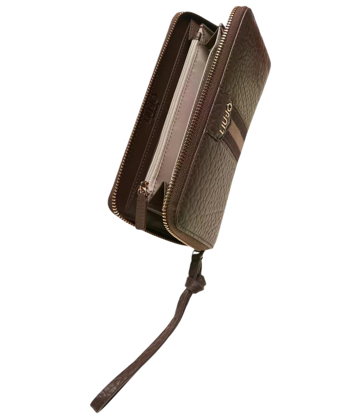 Liu Jo Portafoglio Zip Around Grande Dark Mocha Donna