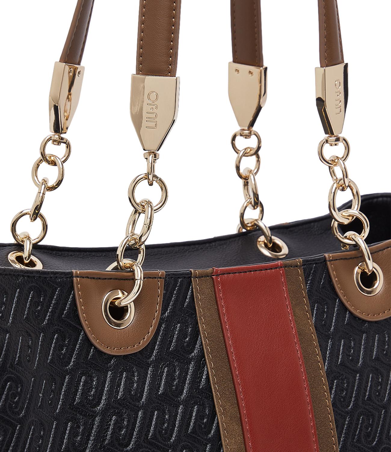 Liu Jo Borsa Tote Monogram Media Nero Donna