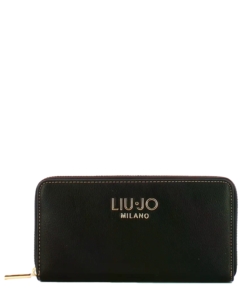 Liu Jo Portafoglio Grande Zip Around Nero Donna