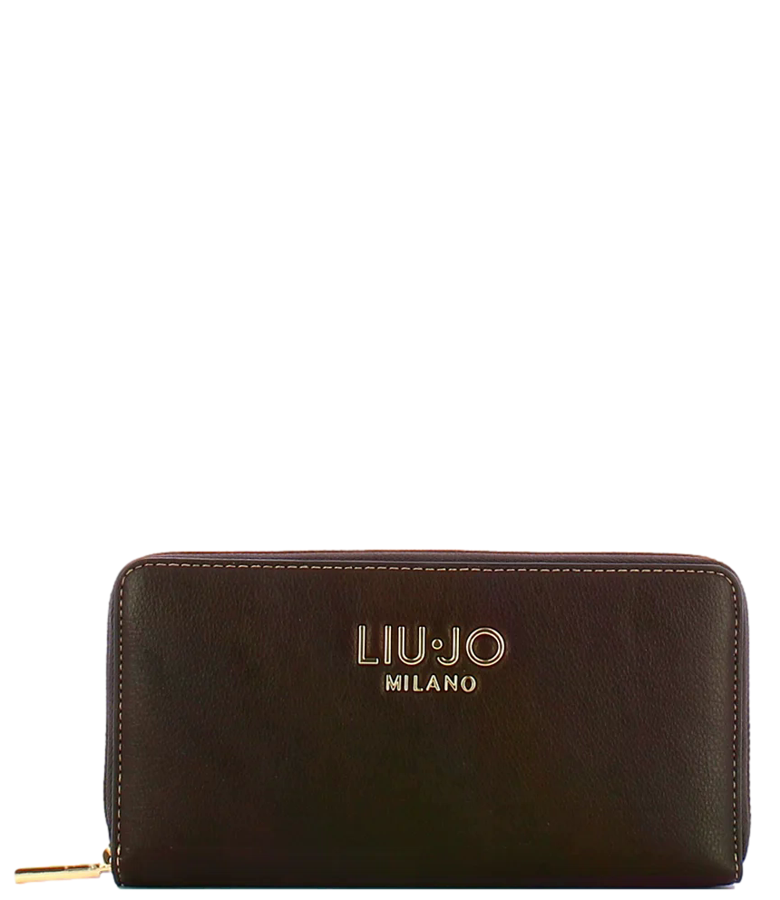 Liu Jo Portafoglio Grande Zip Around Deep Brown Donna
