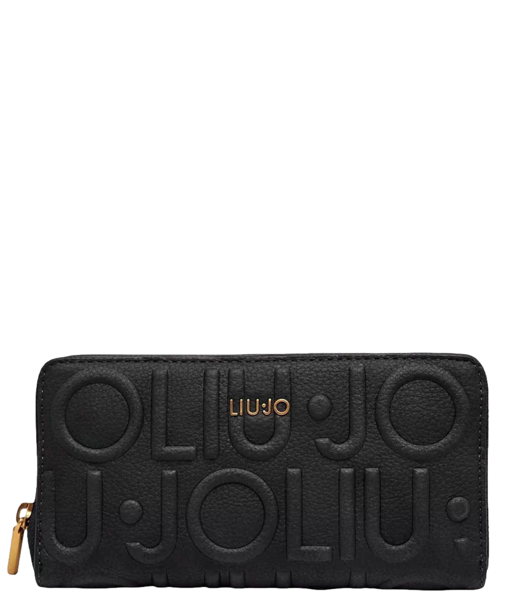 Liu Jo Portafoglio Grande Zip Around Nero Donna