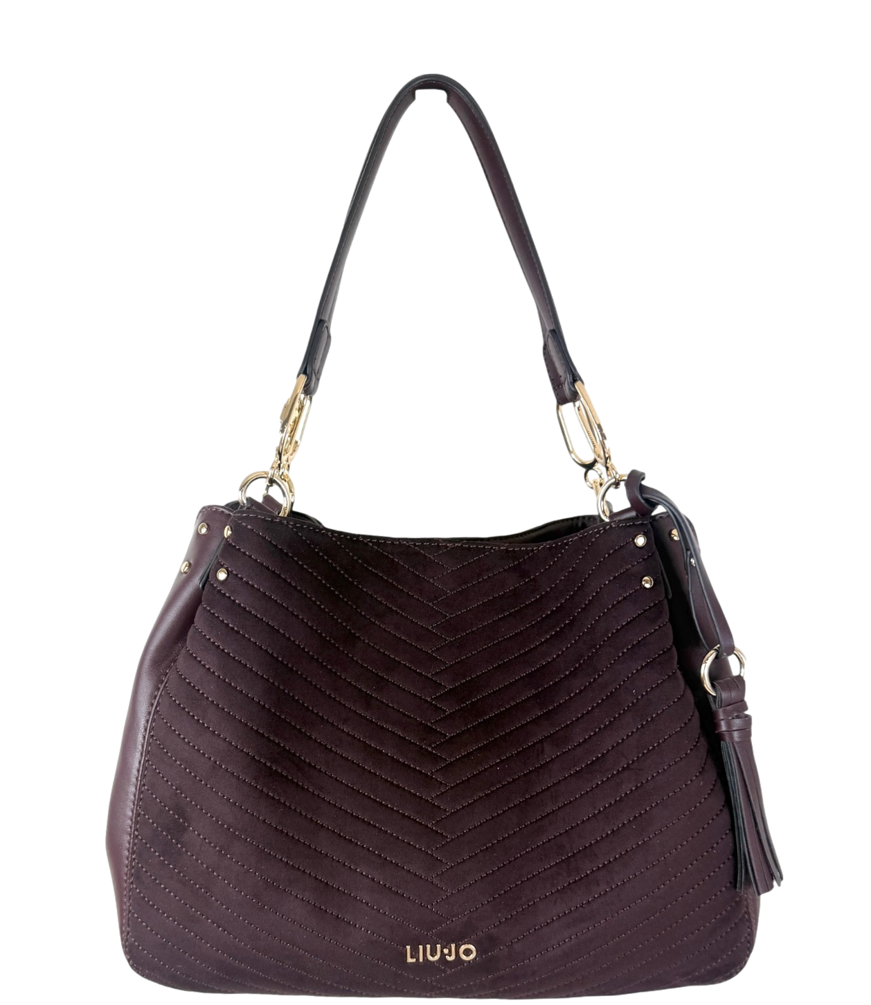 Liu Jo Borsa M Satchel Red Aubergine Donna