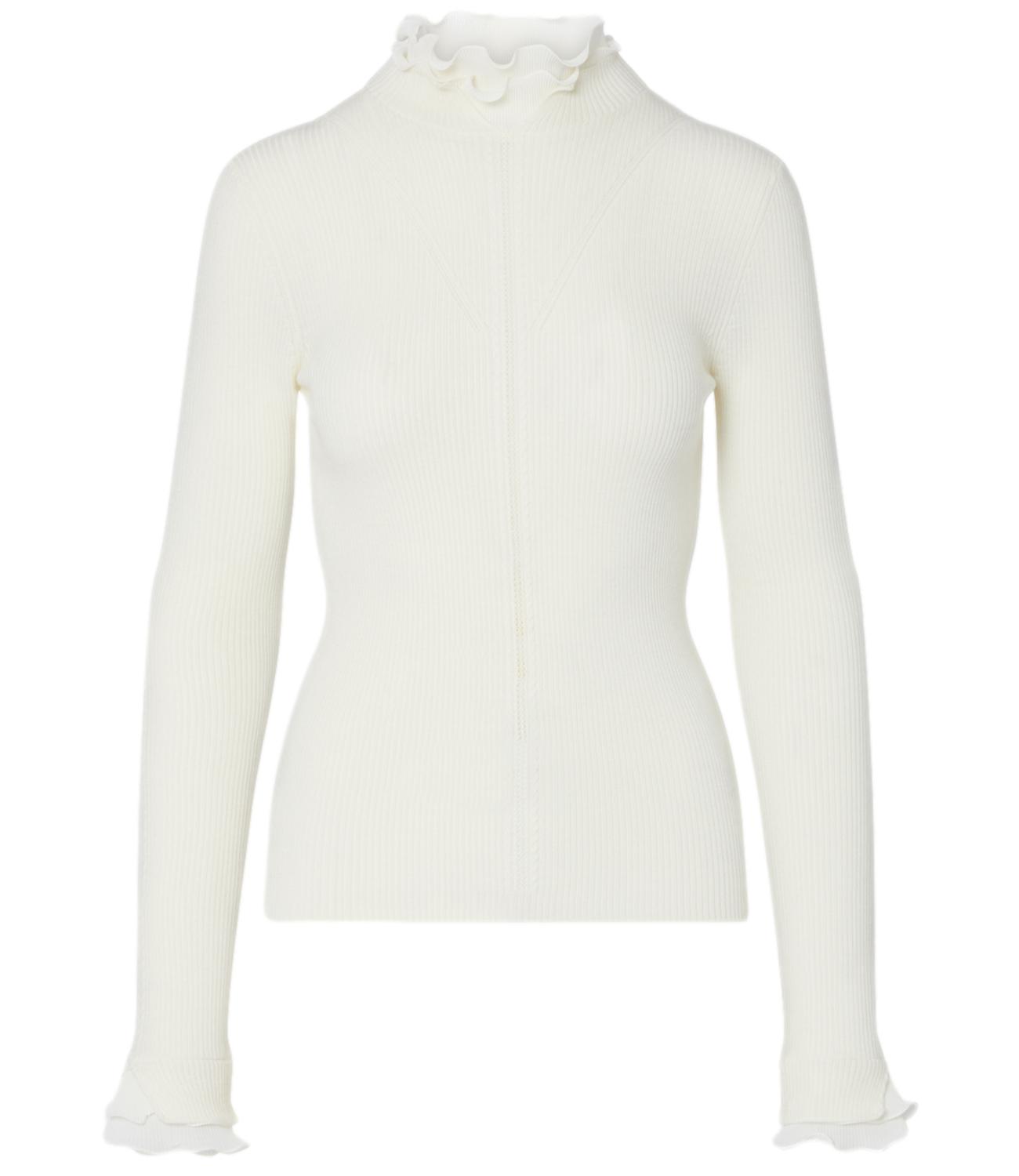 Liu Jo Maglia Rouches Bianco Lana Donna