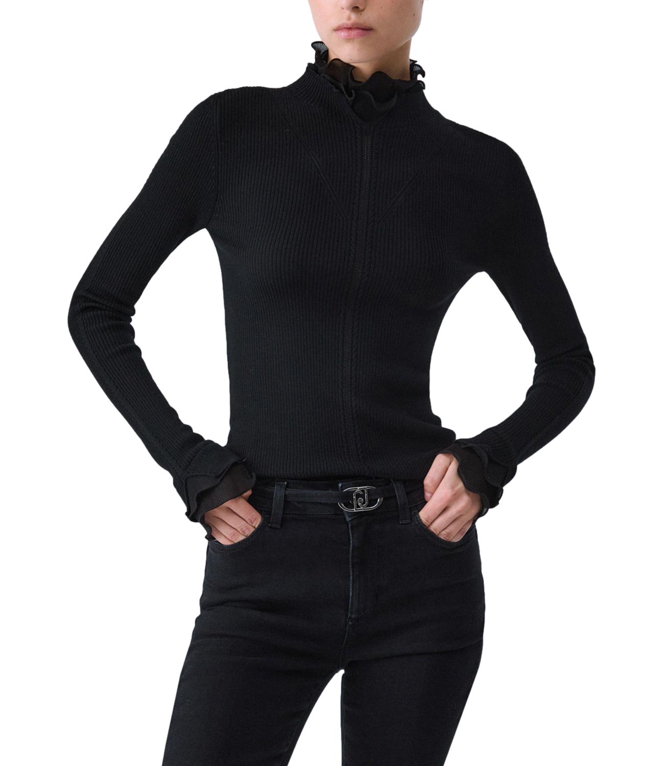 Liu Jo Maglia Rouches Nero Donna