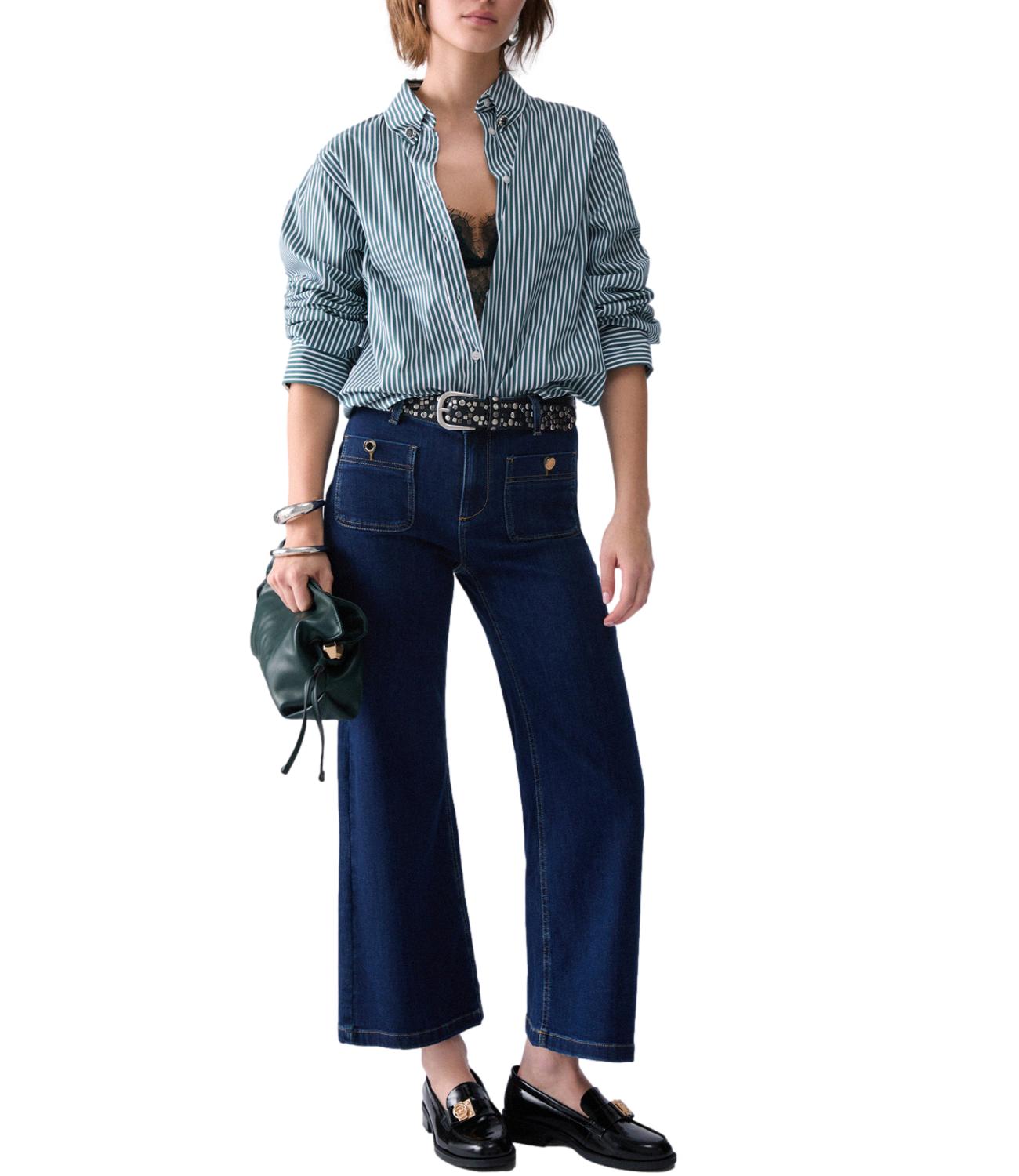 Liu Jo Camicia Dark Green/White Donna