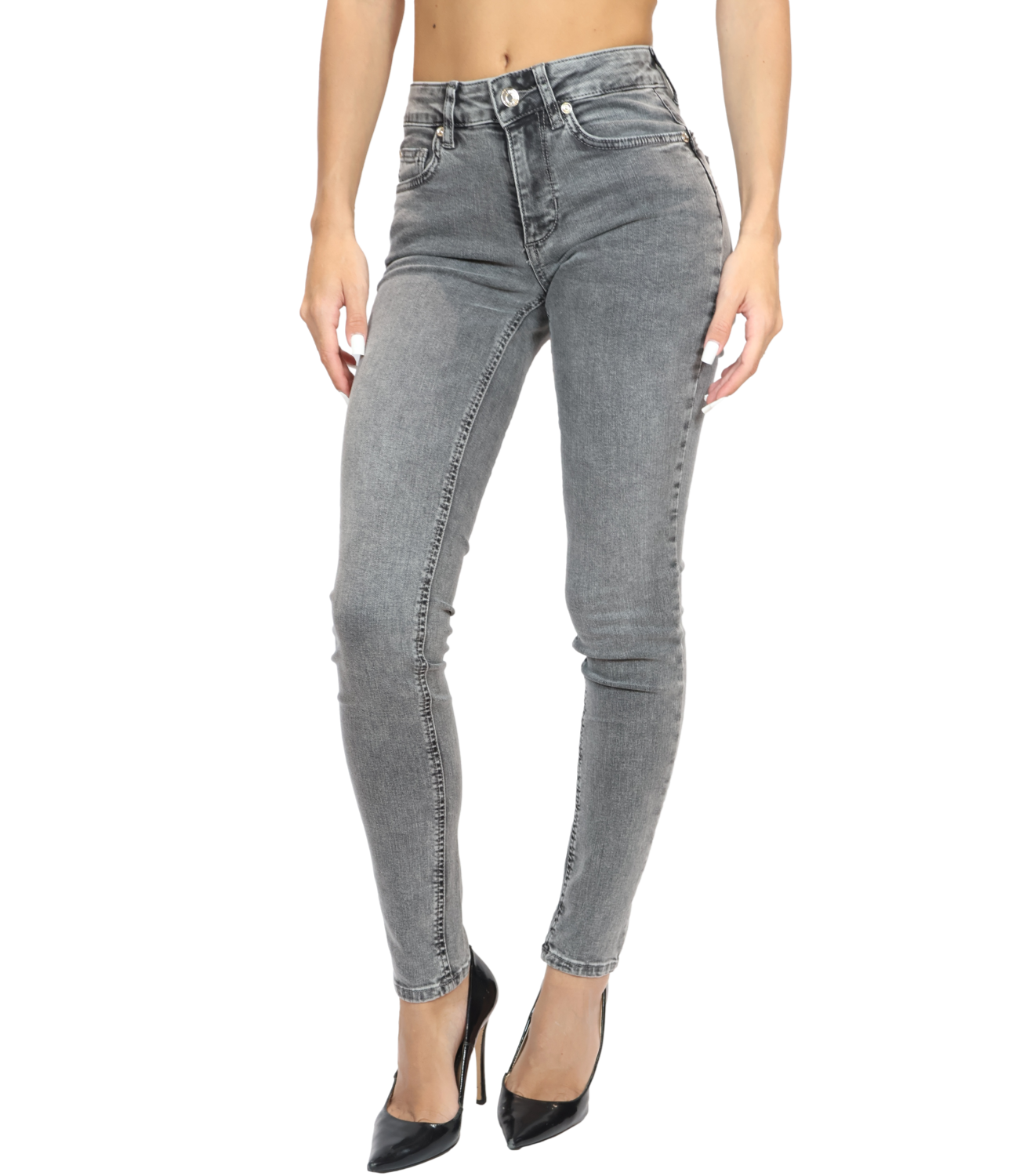 Liu Jo Pantalone Denim Grey Hope Wash Donna