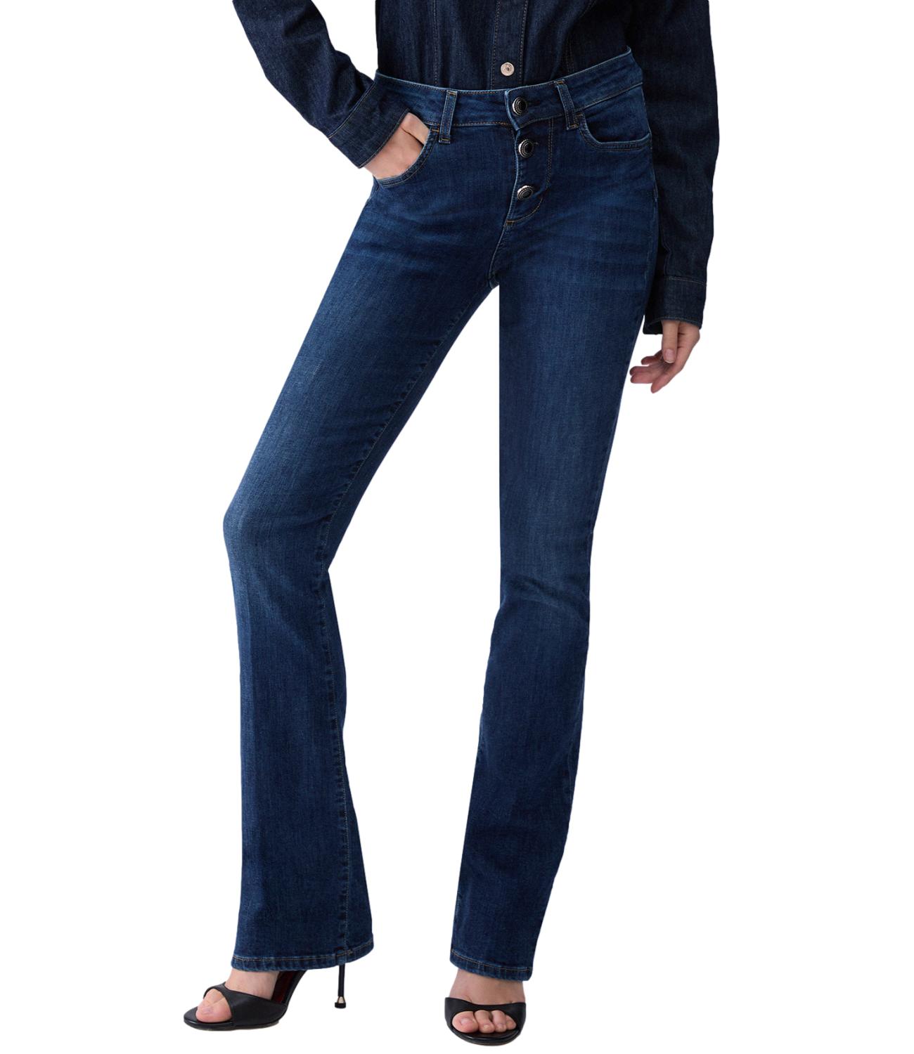 Liu Jo Pantalone Bootcut Denim Blue Jolie Wash Donna