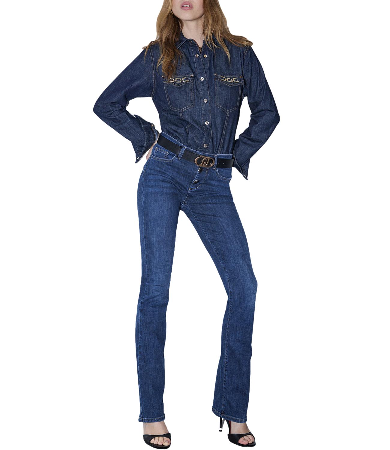 Liu Jo Pantalone Bootcut Denim Blue Jolie Wash Donna