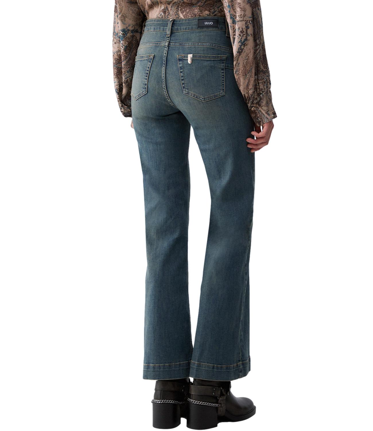 Liu Jo Pantalone Flare Denim Blue Dirty Jolie
