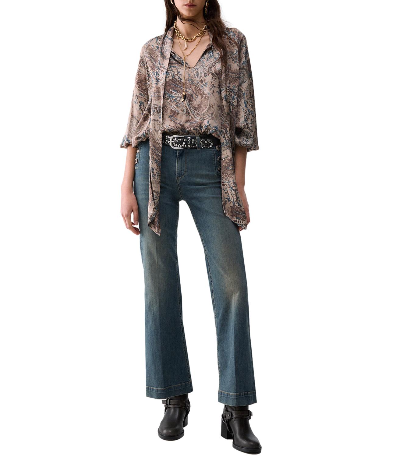 Liu Jo Pantalone Flare Denim Blue Dirty Jolie