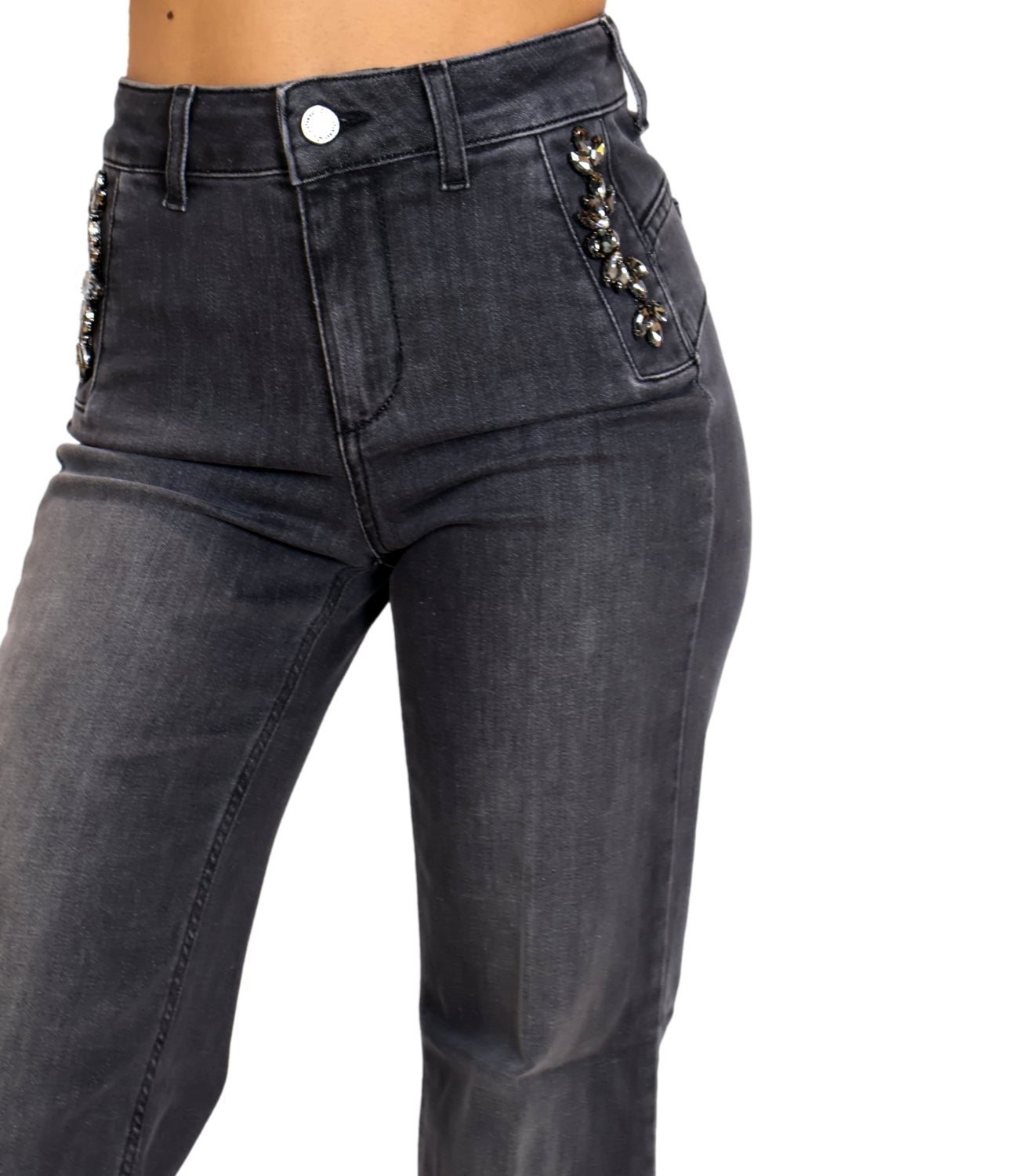 Liu Jo Jeans B.UP FLARE BUTTON H.W. Grey Donna