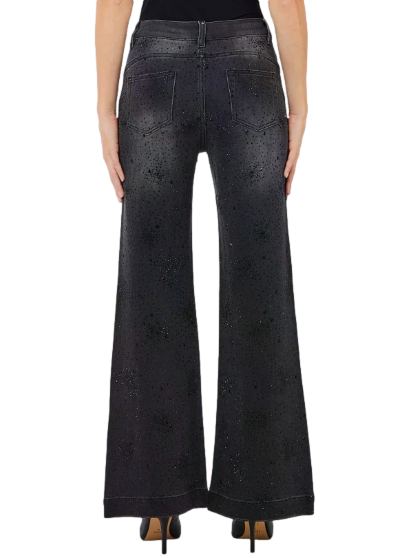Liu Jo Pantalone Flare Glam H.W. Den.Black Donna