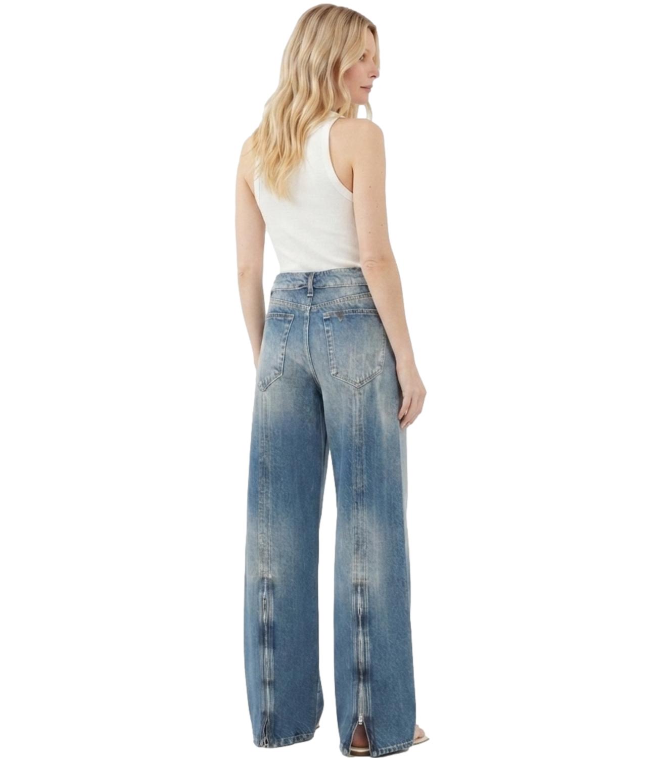 Liu Jo Pant. Cinta Rovesciata Zip Dea Den.Blue Vint.Zip W Donna
