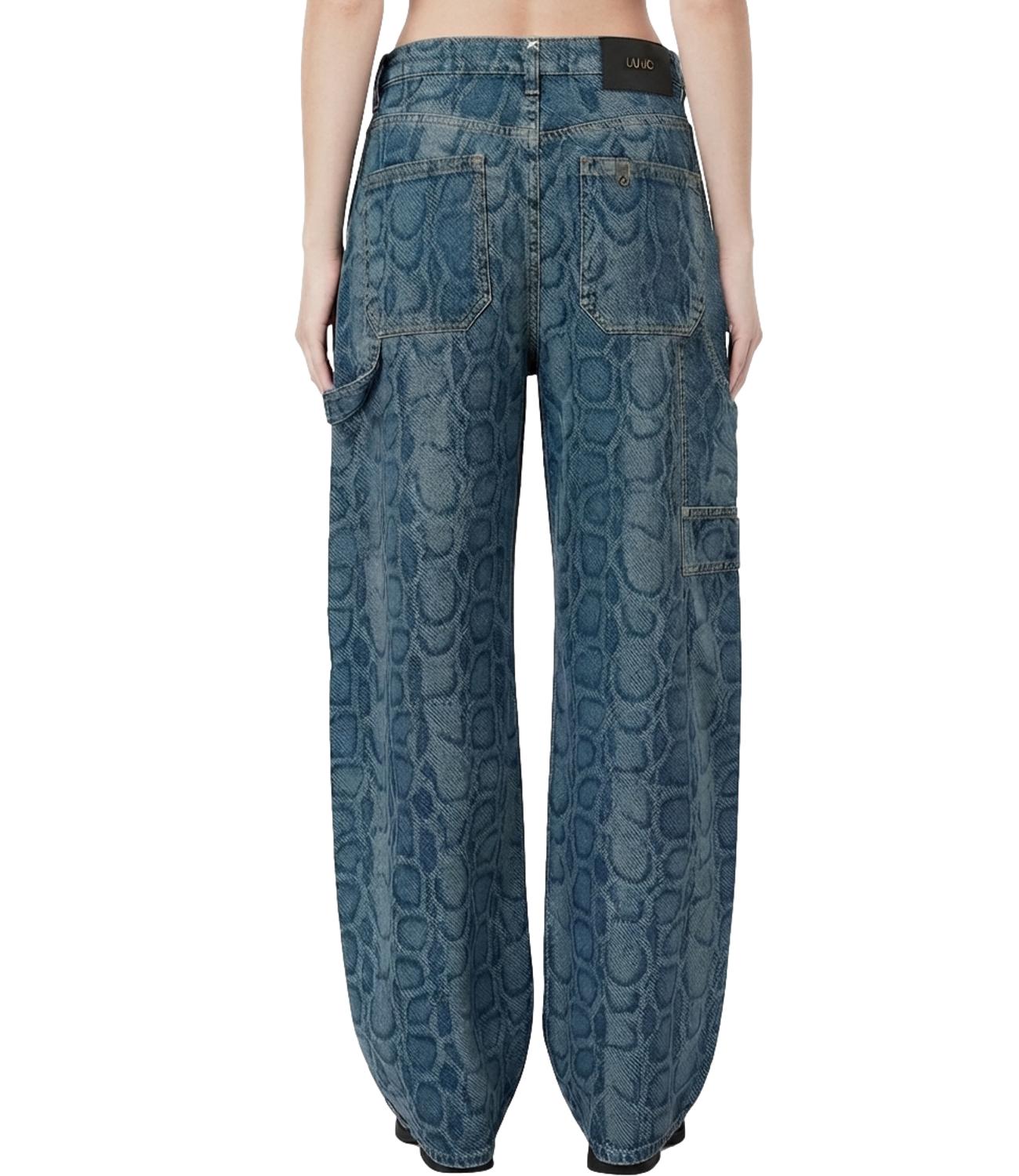 Liu Jo Pantalone Work Den.Blue Summ.Animal Donna