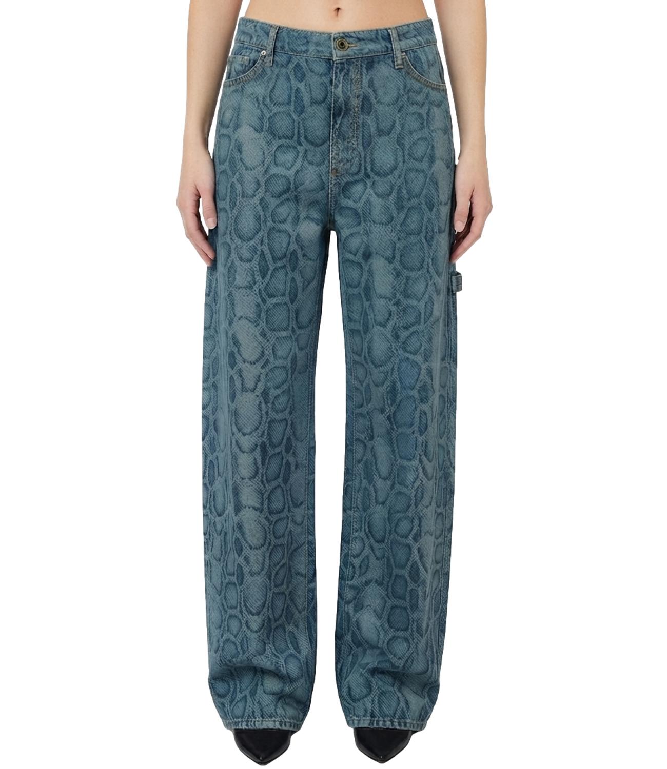 Liu Jo Pantalone Work Den.Blue Summ.Animal Donna
