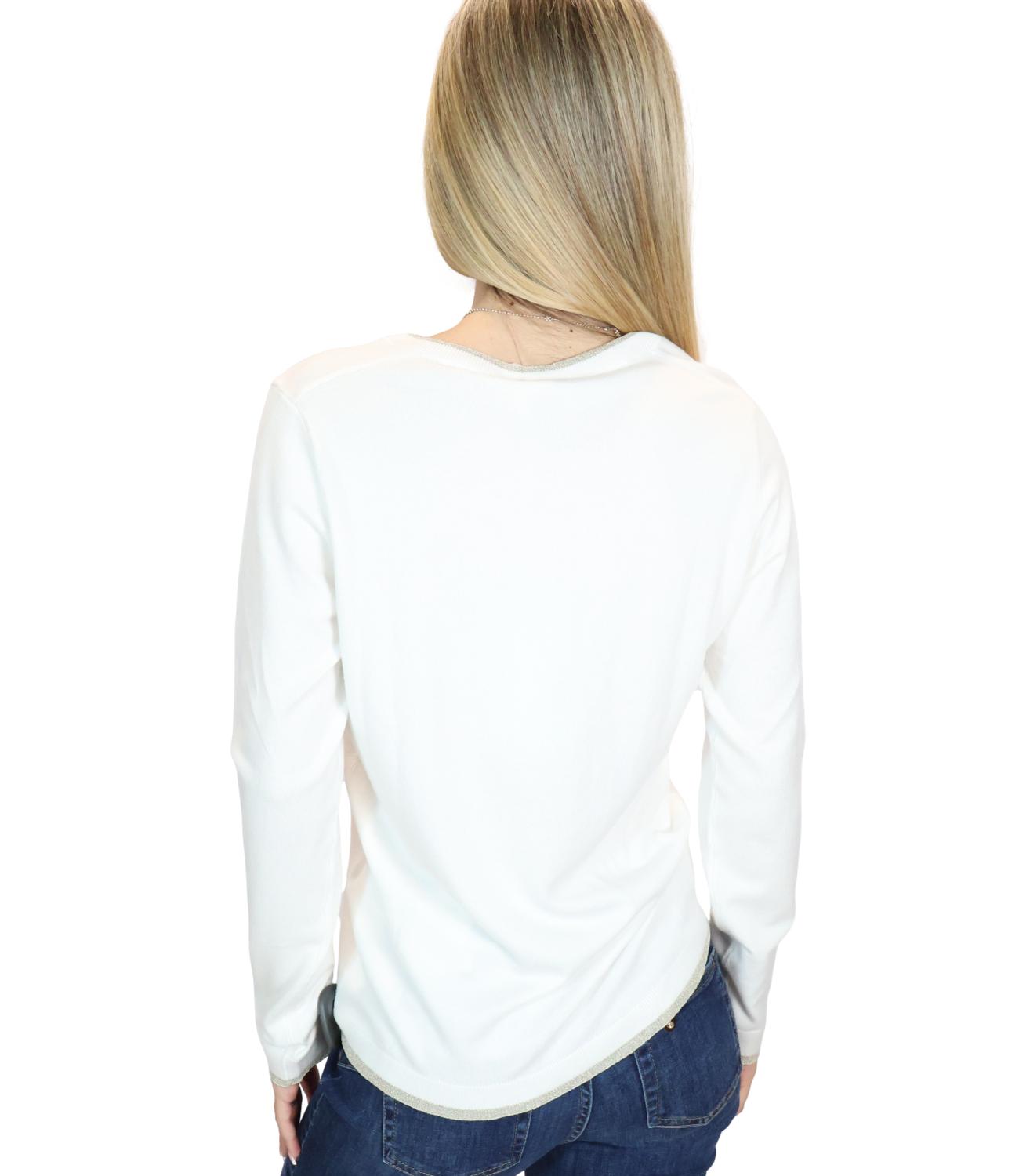 Liu Jo Maglia Bianco Lana Donna