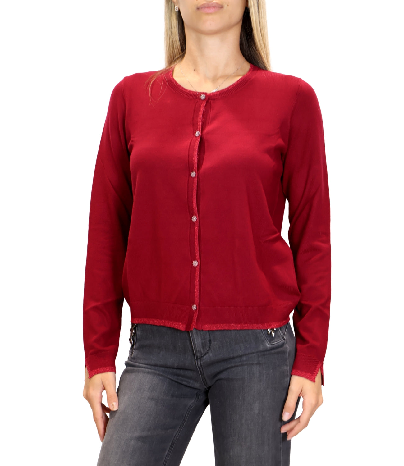 Liu Jo Cardigan Lurex Scarlet Donna