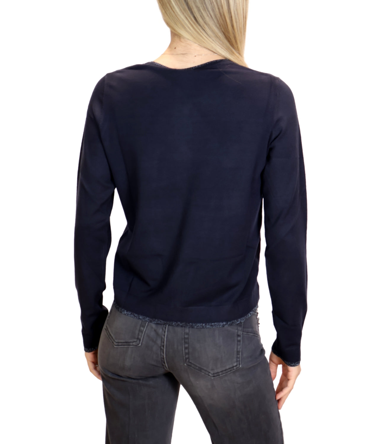 Liu Jo Cardigan Lurex Nuoit Noir Donna