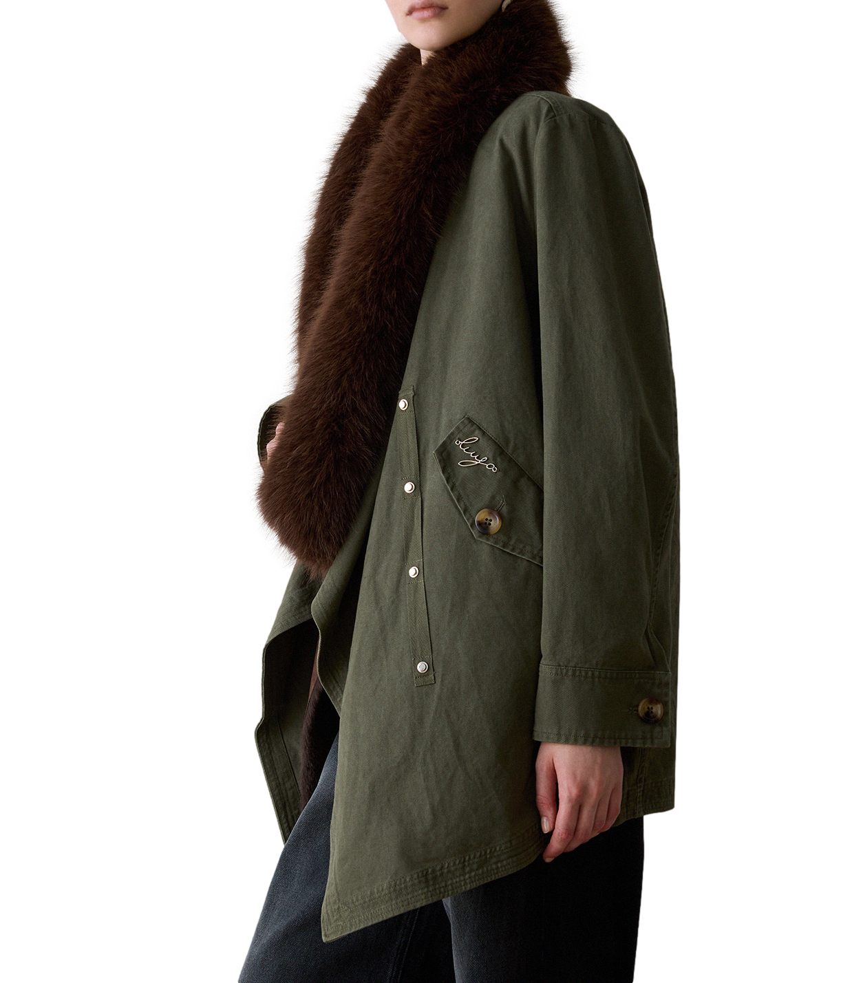 LIU JO giaccone verde alpino donna
