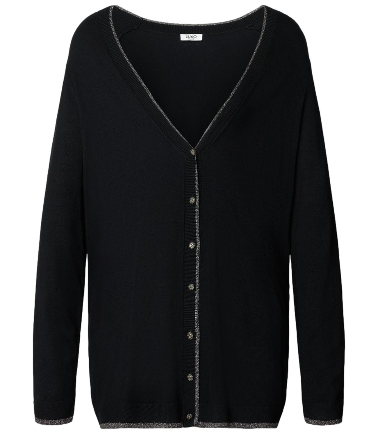 Liu Jo Maglia Aperta Basic Fit Nero Donna