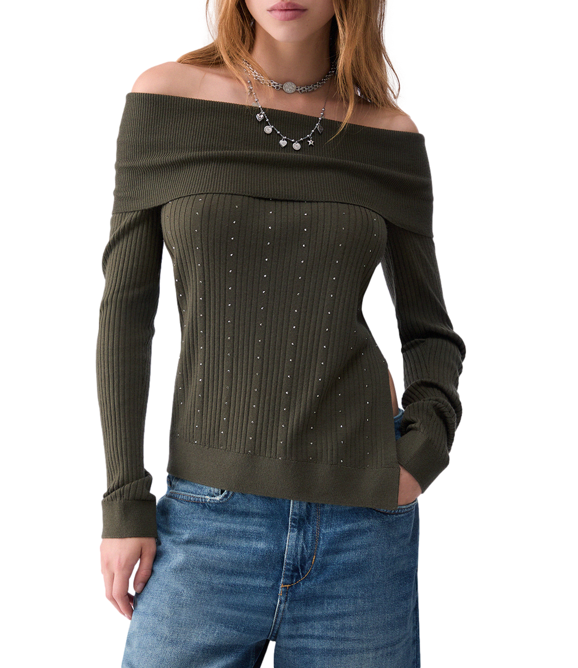 Liu Jo Maglia Schiffer Verde Alpino Donna
