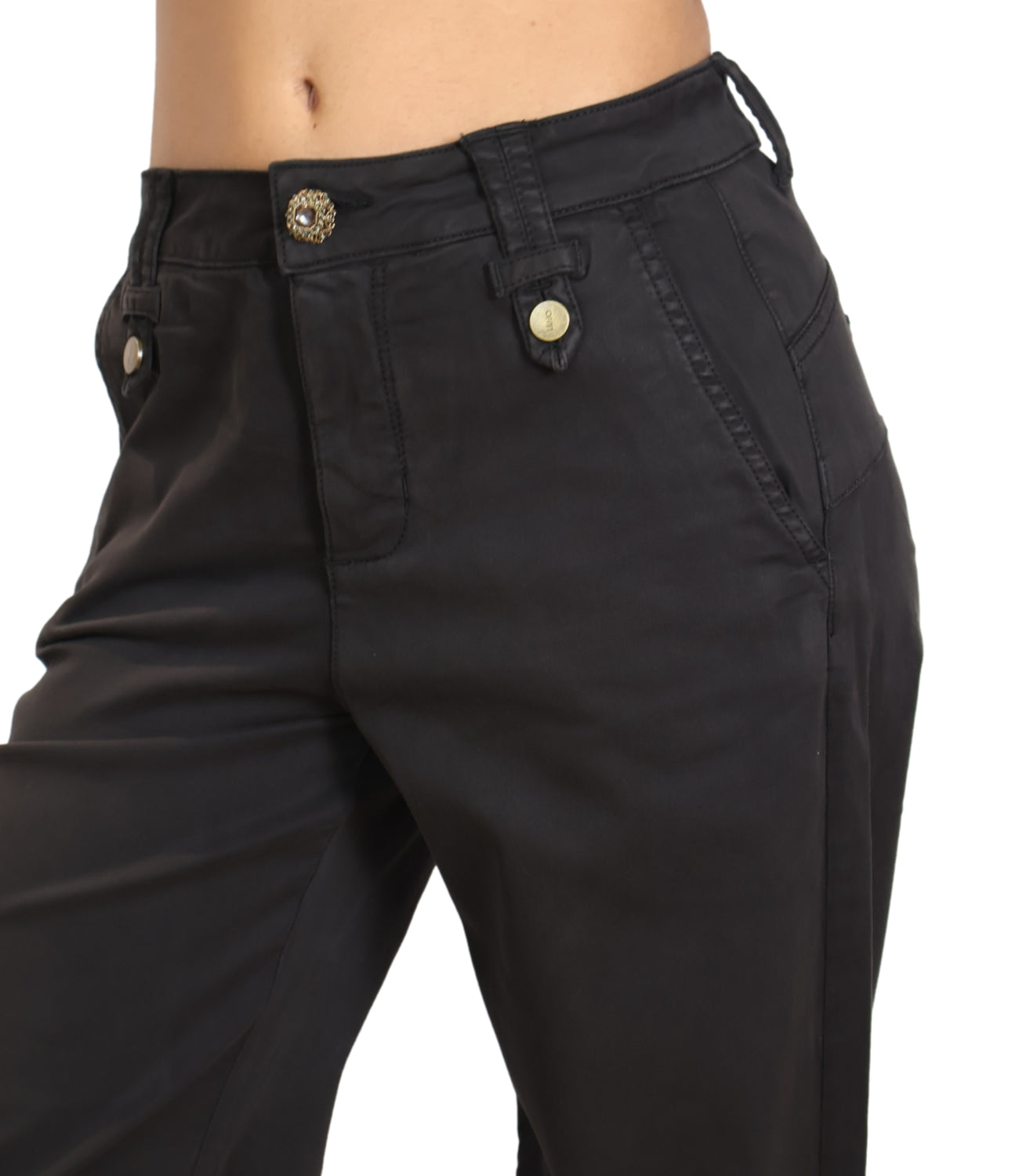 Liu Jo Pantalonr M.W. Flare Cropped Black Donna
