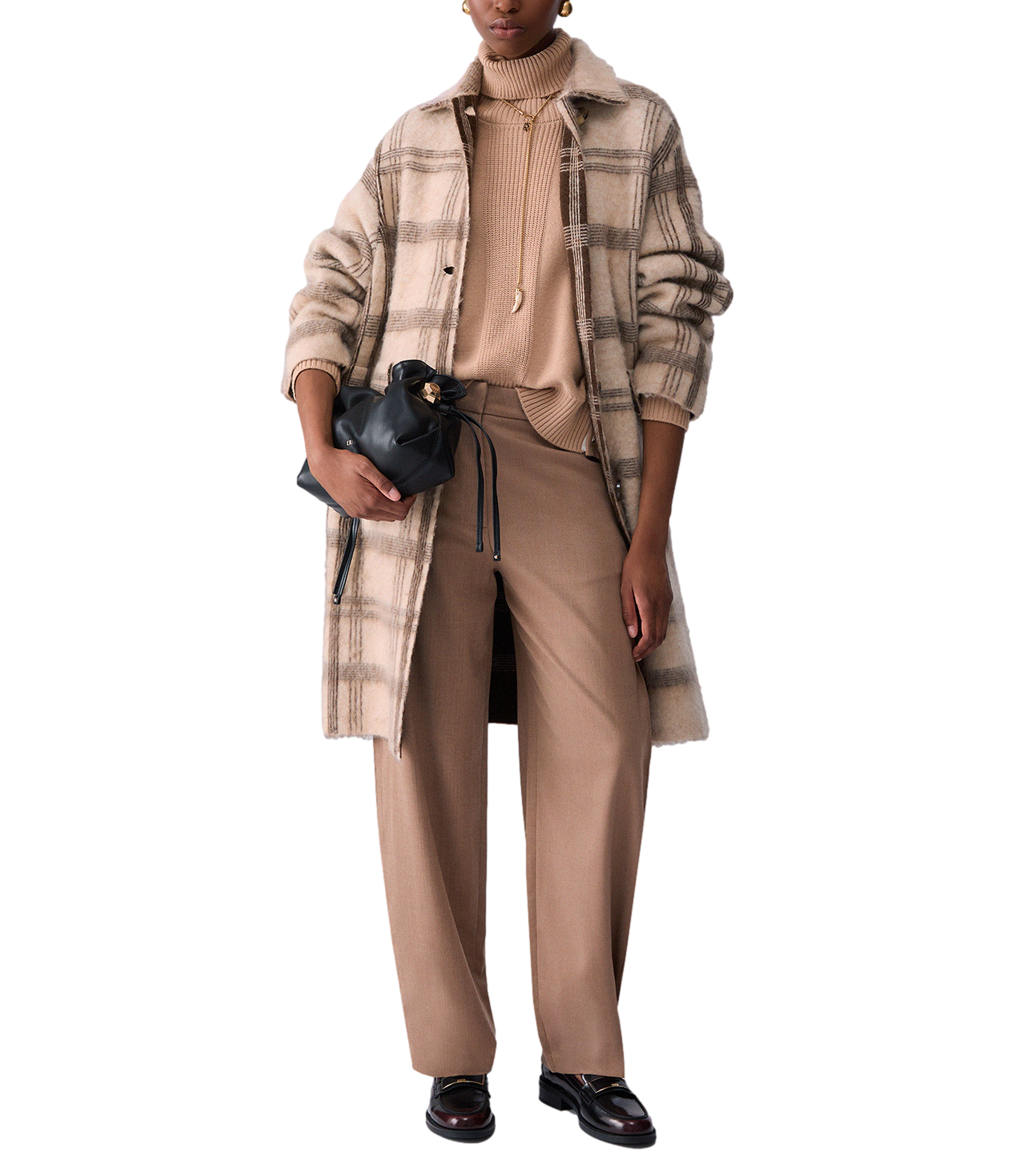 Cappotto Maglia Brushed Jacq Nat Fishbone