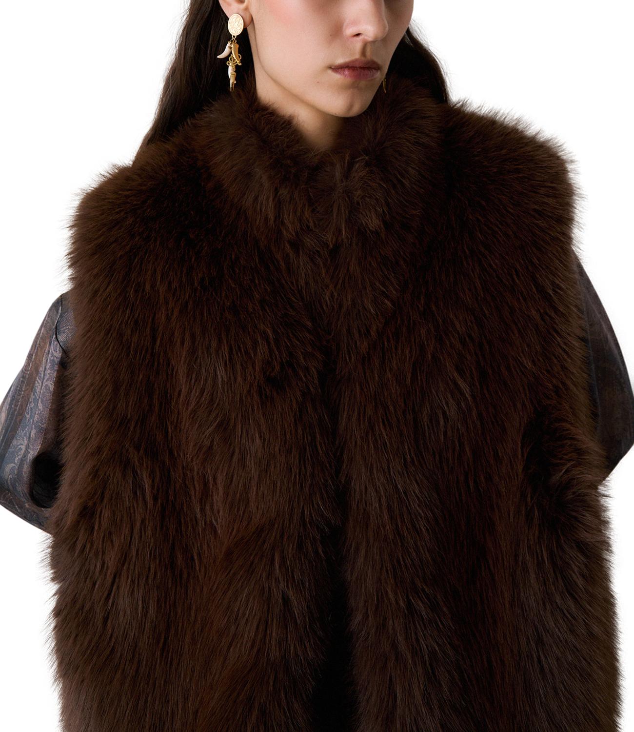 Liu Jo Gilet Brown Umber Donna