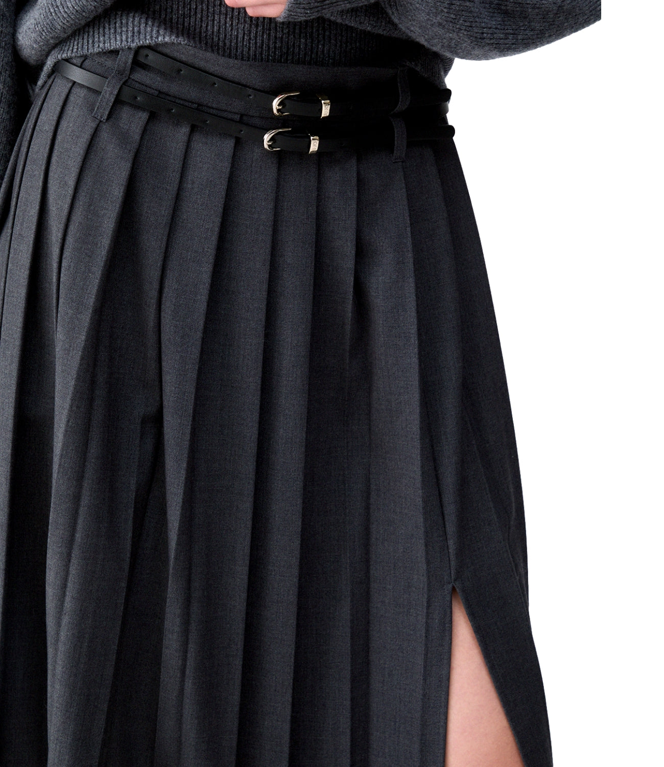 Liu Jo Gonna Longuette Dark Grey Melange Donna