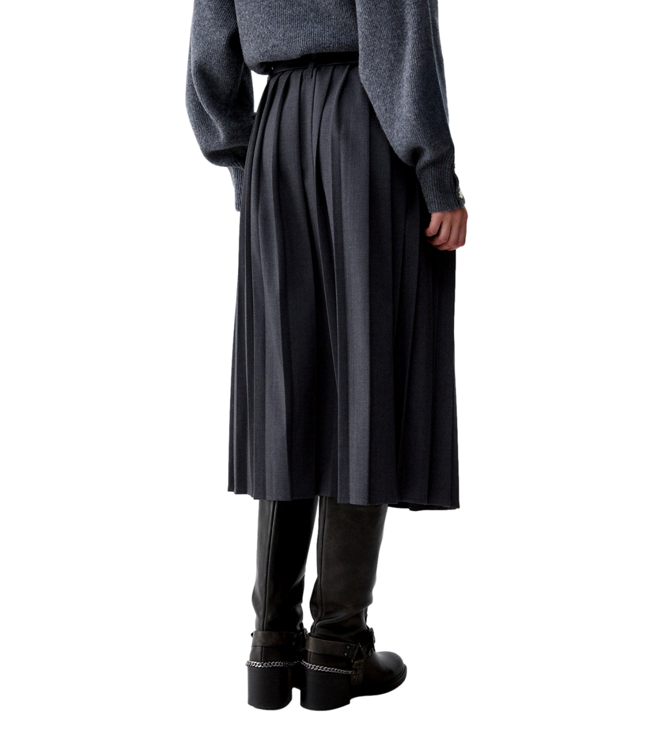 Liu Jo Gonna Longuette Dark Grey Melange Donna