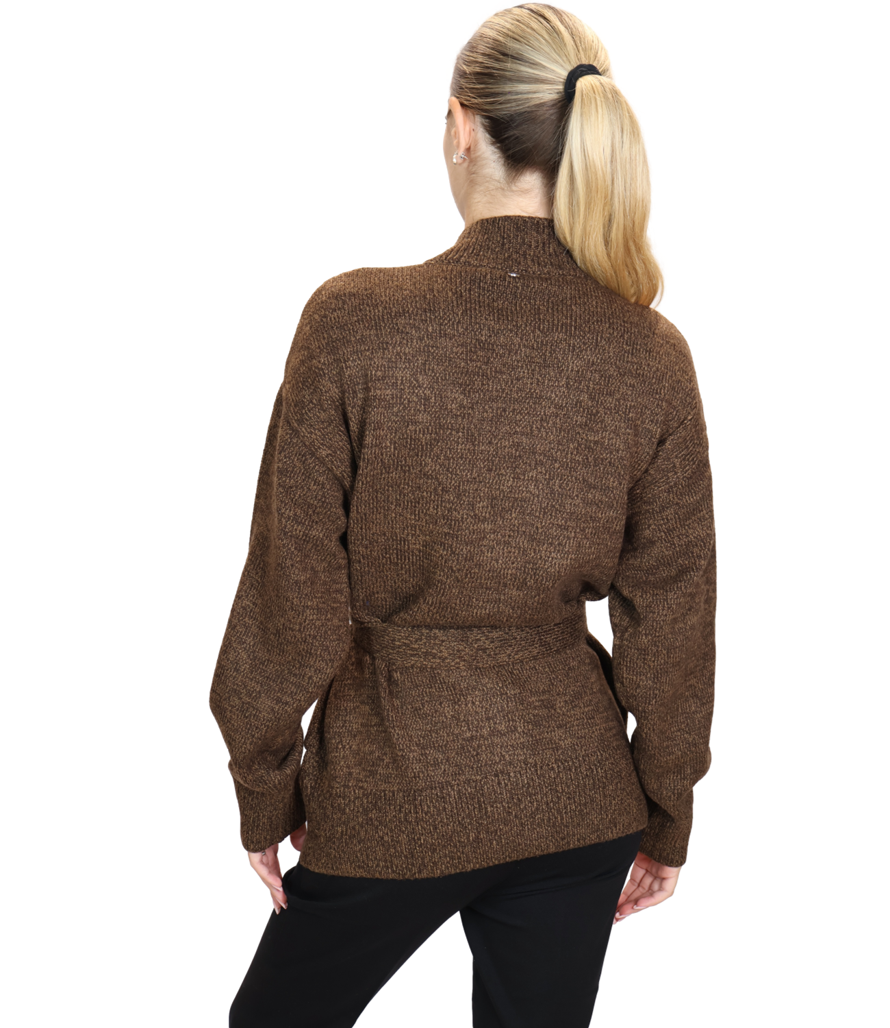 Liu Jo Maglia Aperta Brown Mouline Donna