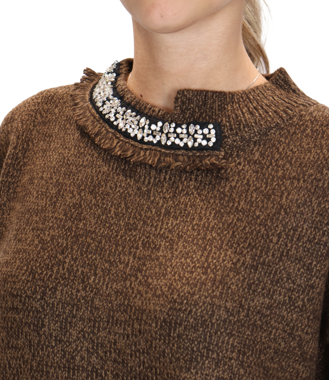 Liu Jo Maglia Girocollo Brown Mouline Donna