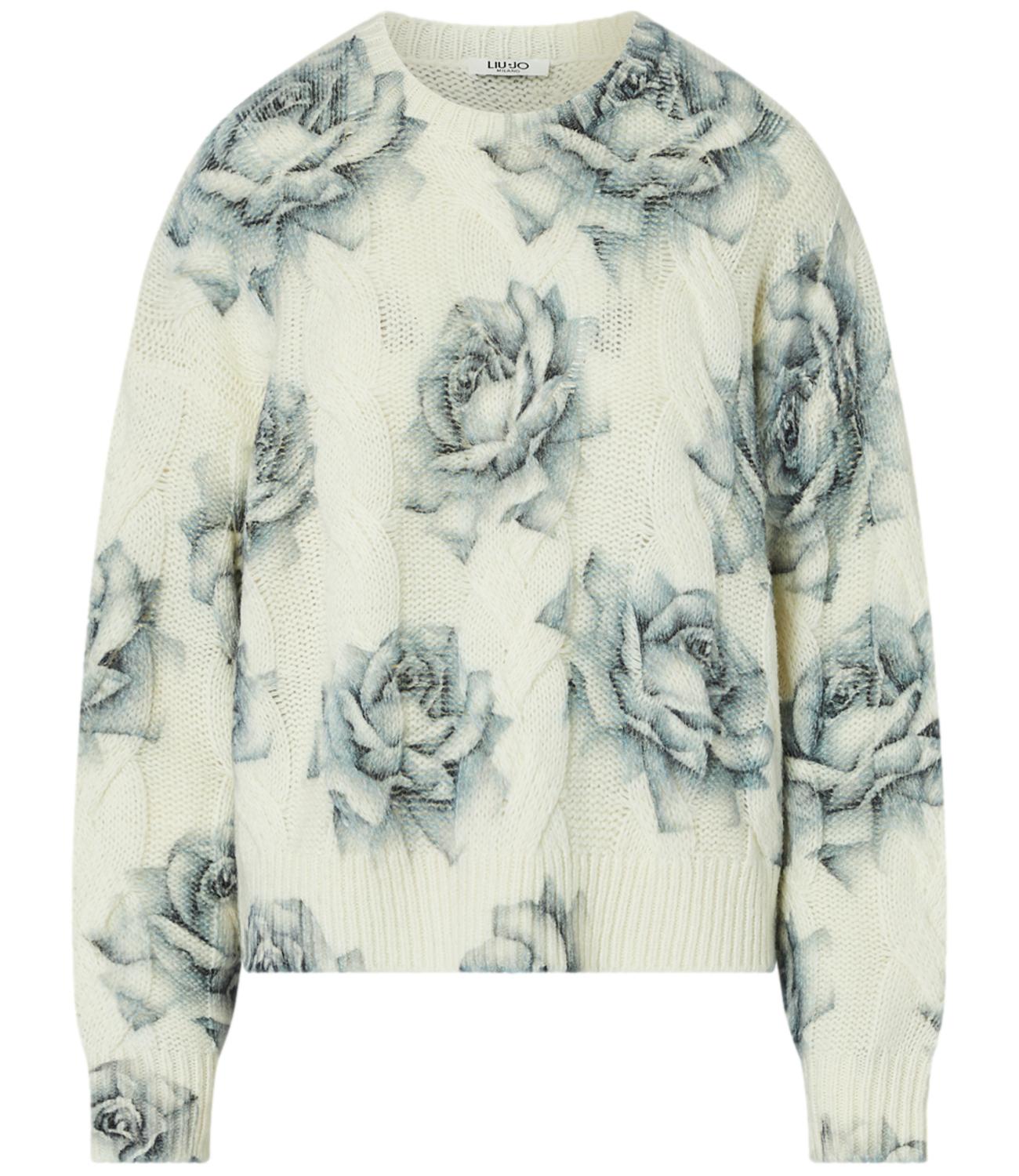 Liu Jo Maglia Gray Rose Print Donna