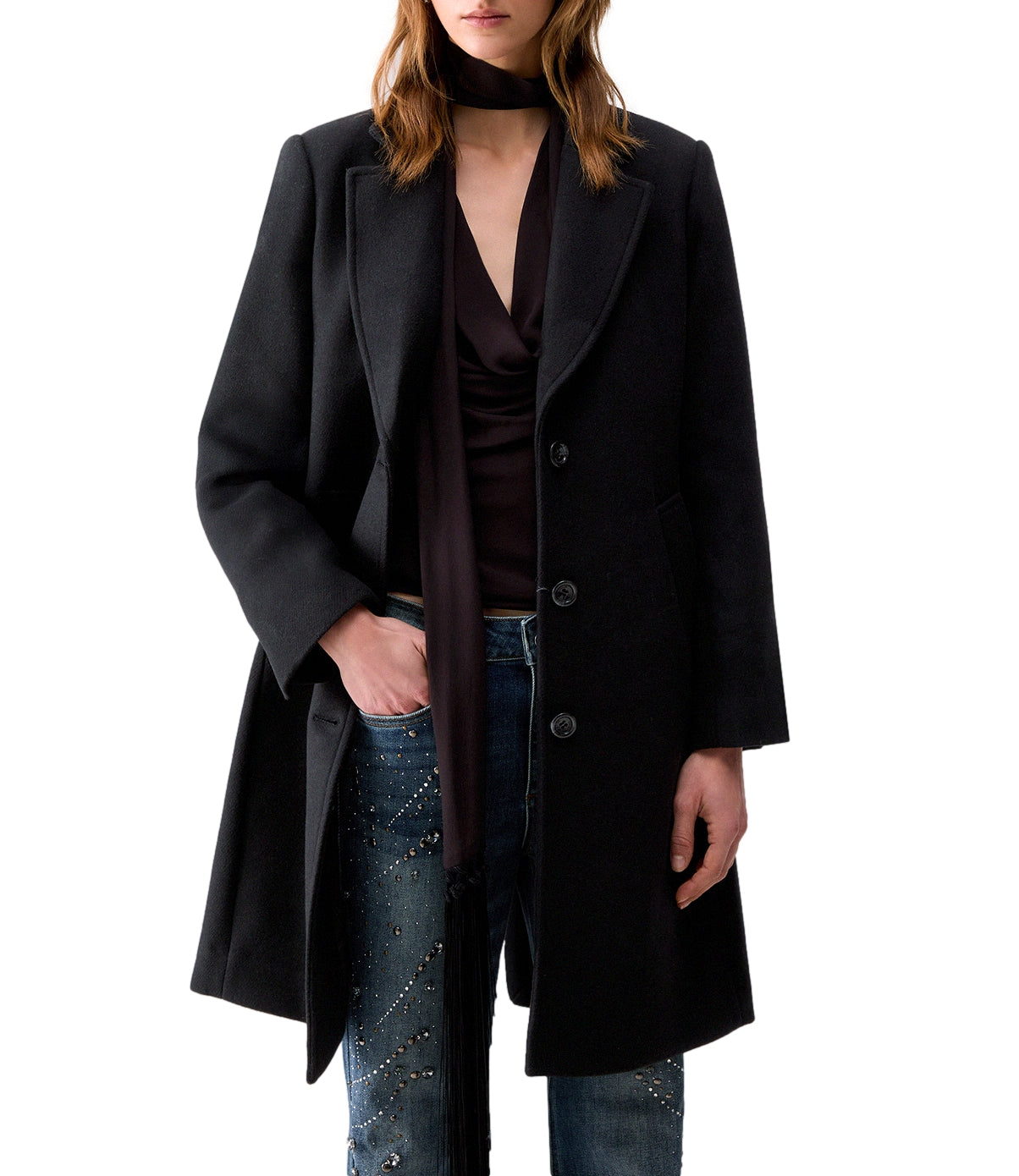 LIU JO cappotto nero donna