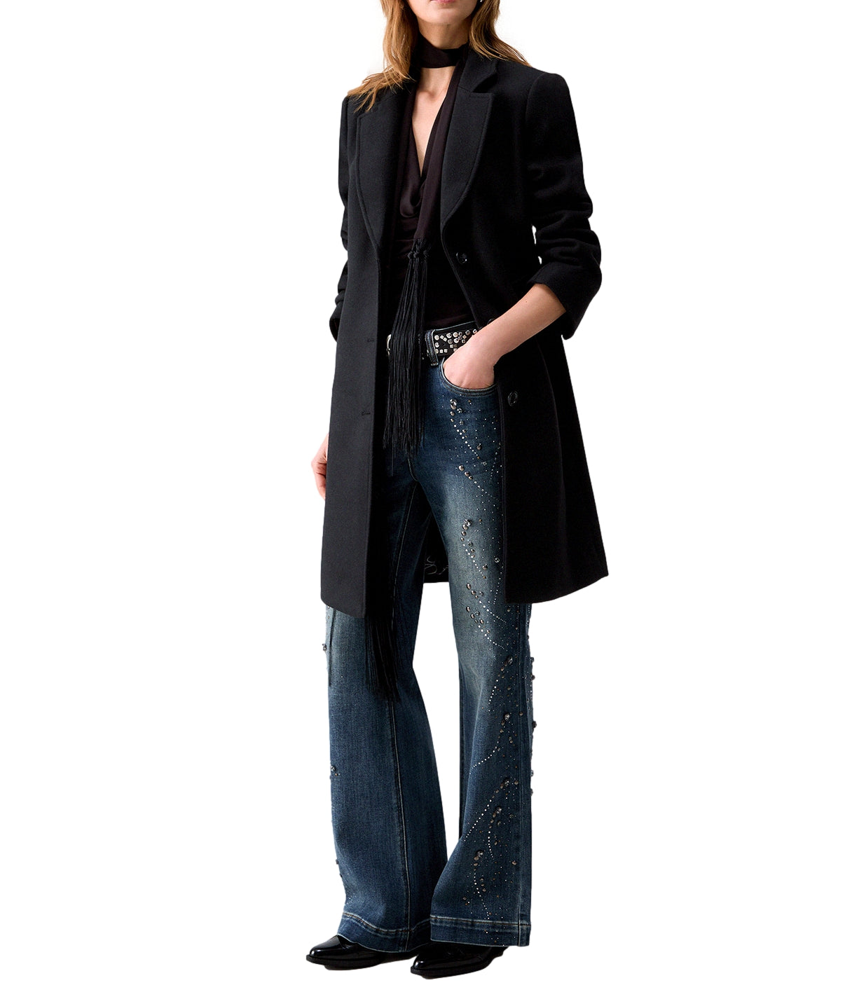LIU JO cappotto nero donna