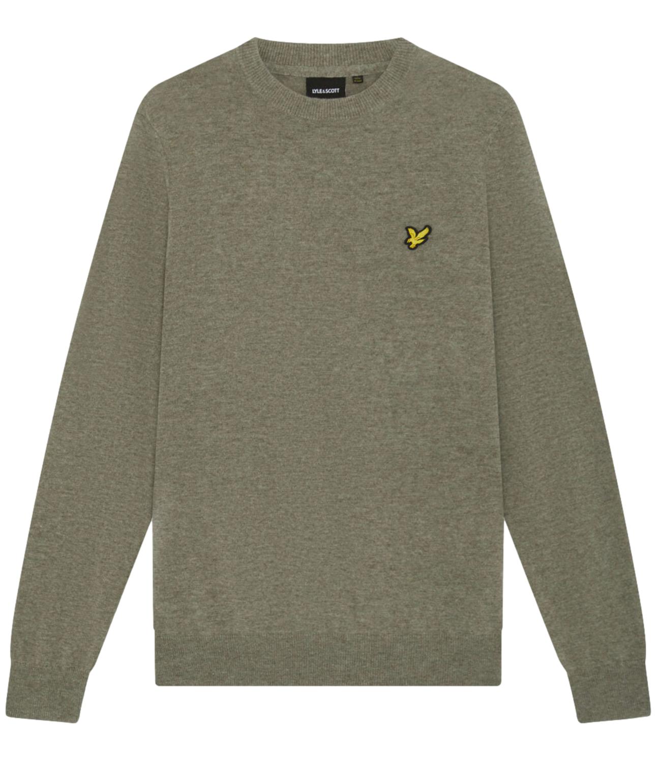 Maglione Lyle & Scott beige khaki smoke marl uomo