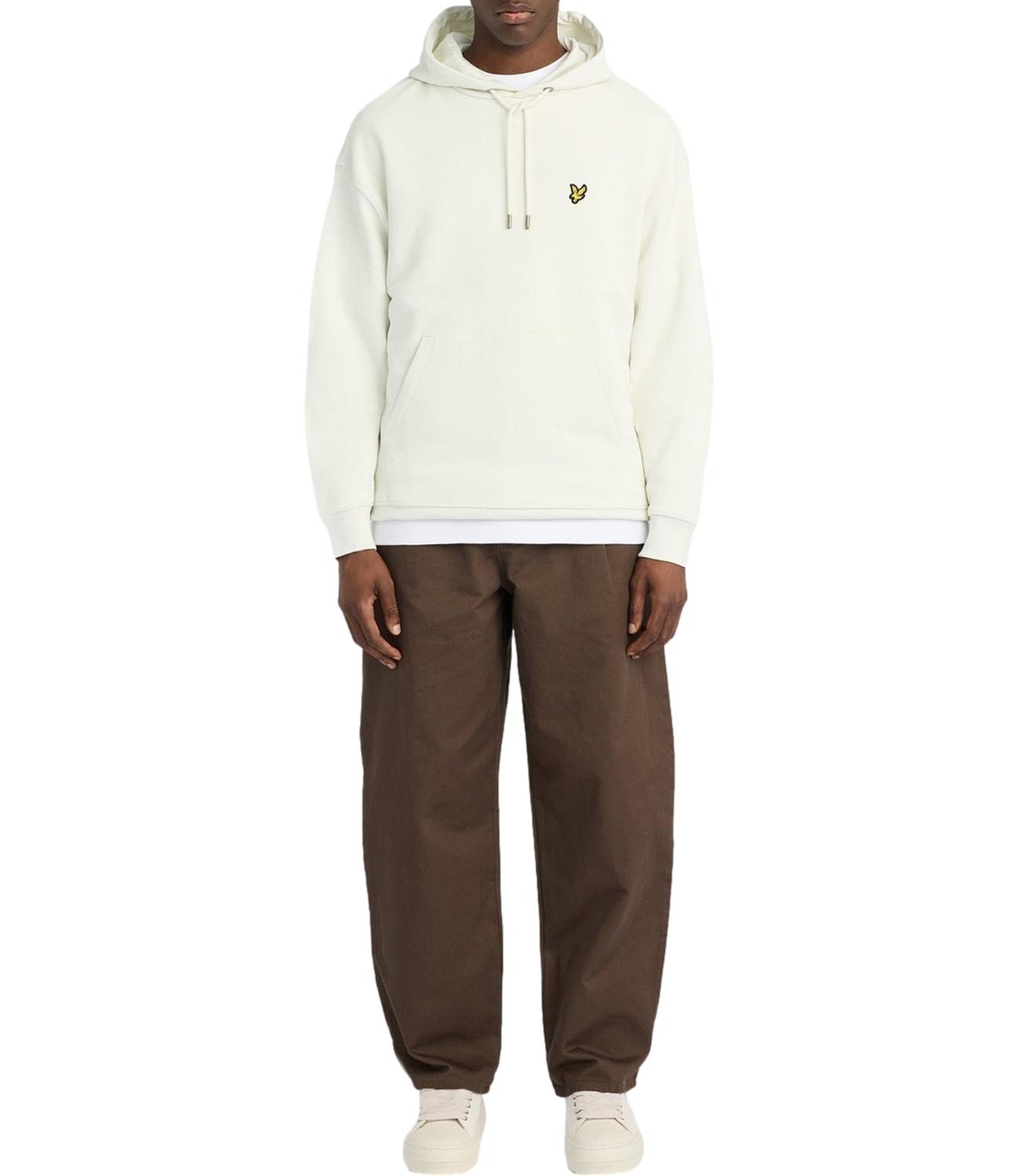 Felpa Lyle & Scott bianca Brushback Pullover Hoodie