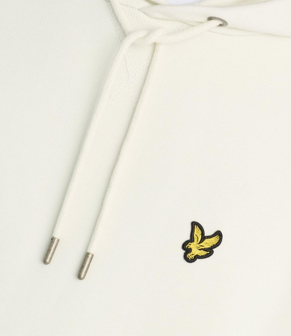 Felpa Lyle & Scott bianca Brushback Pullover Hoodie