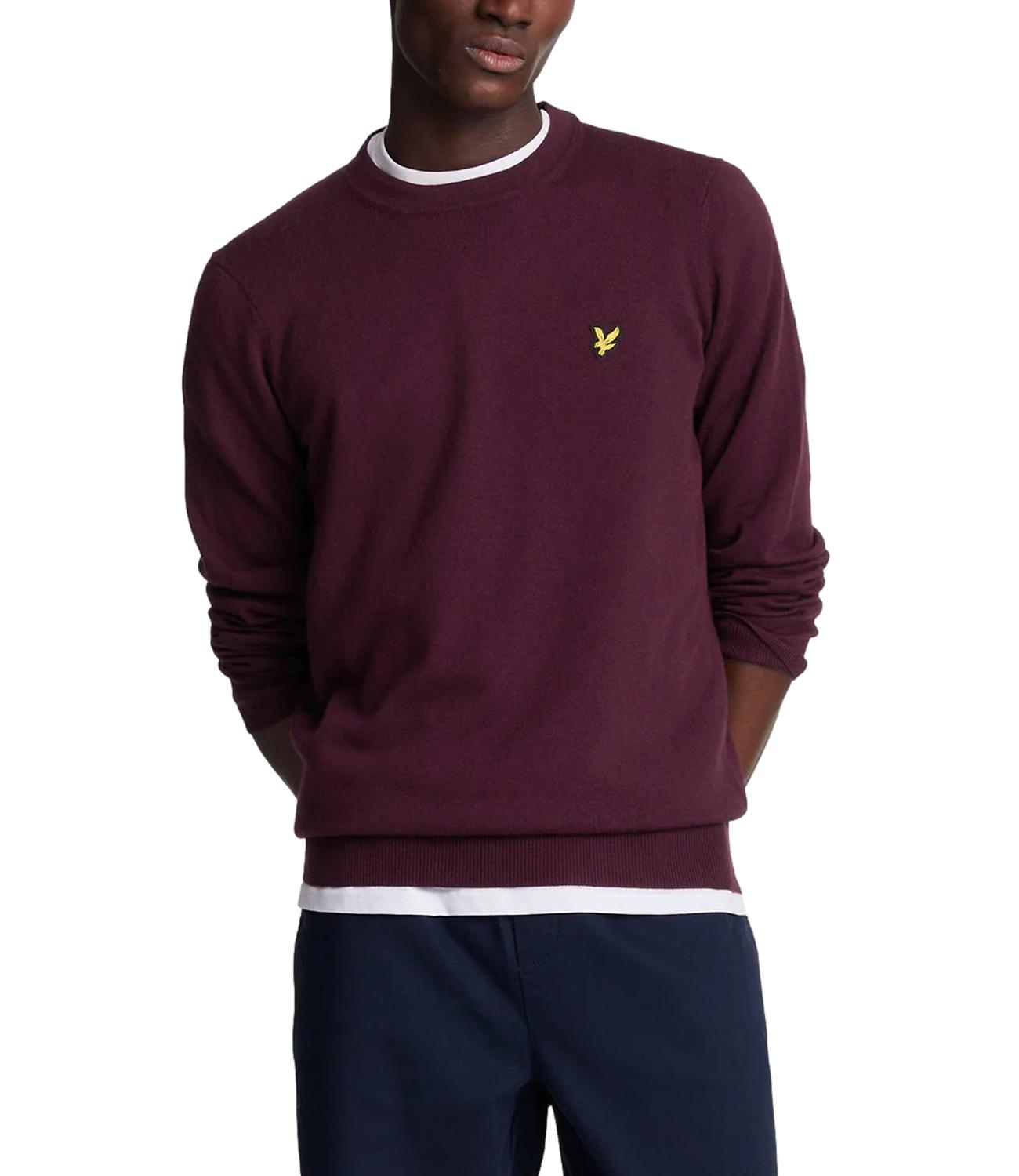 Pullover girocollo Lyle & Scott bordeaux burgundy