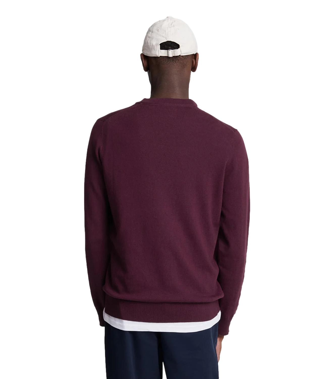 Pullover girocollo Lyle & Scott bordeaux burgundy