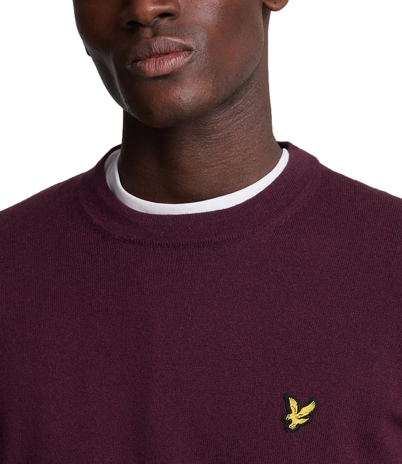 Pullover girocollo Lyle & Scott bordeaux burgundy