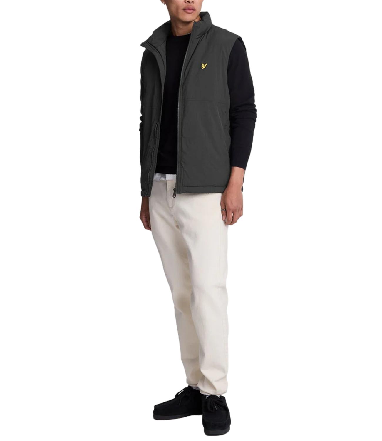 Pullover girocollo Lyle & Scott nero in lana merino