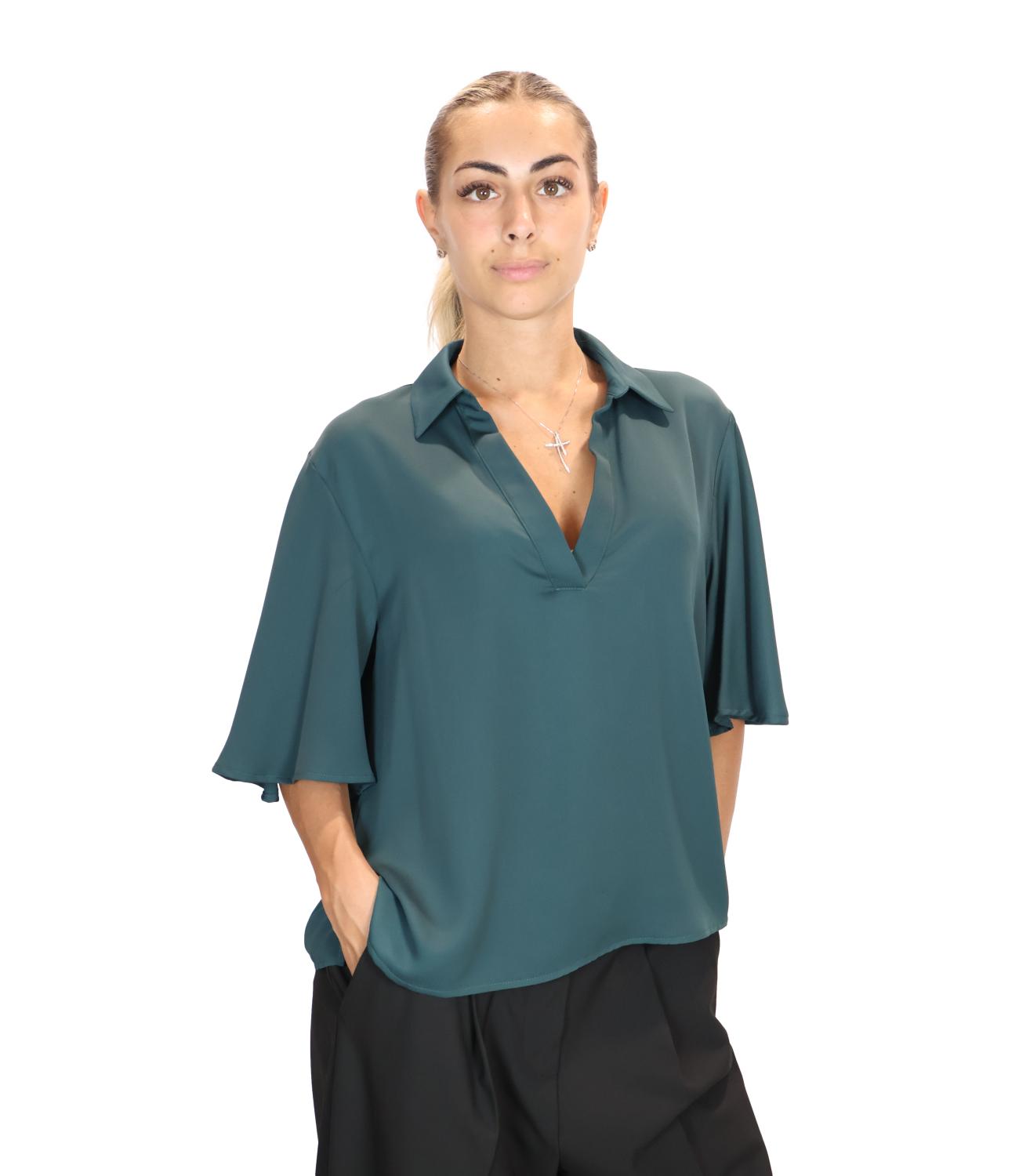 Marella Art.365 Camicia Mltpancia Blu Pavone Donna