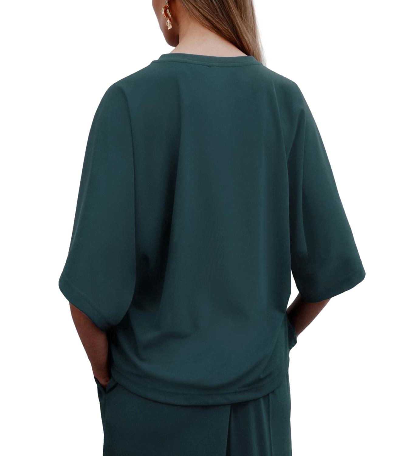 Marella Ar.396 T-shirt Mltpuzzle Blu Pavone Donna