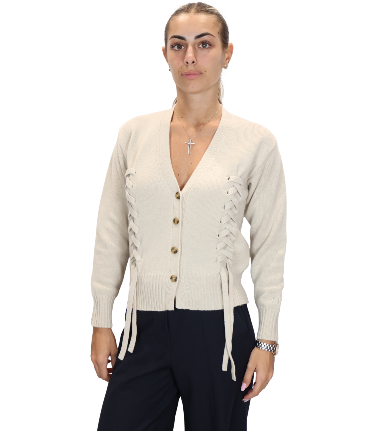 Marella Monochrome Cardigan Mllvicini Tortora Donna
