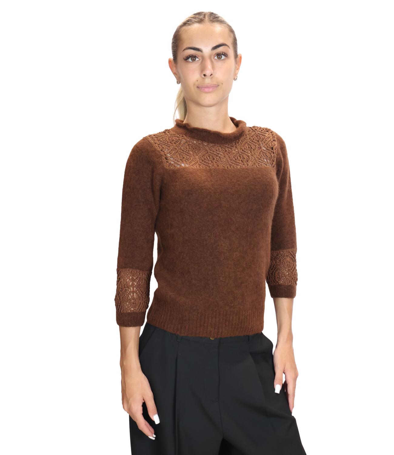 MARELLA MONOCHROME maglia Mllverace caramello donna
