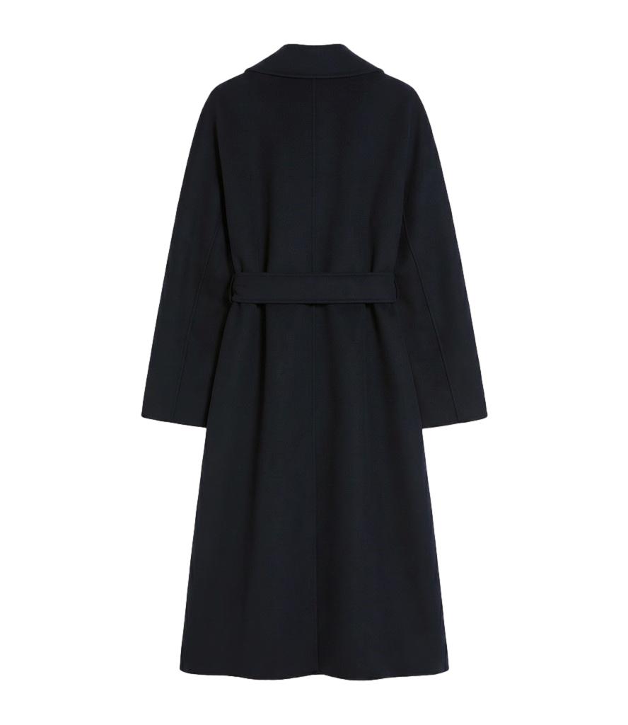 Mstcles Cappotto donna blu con cintura