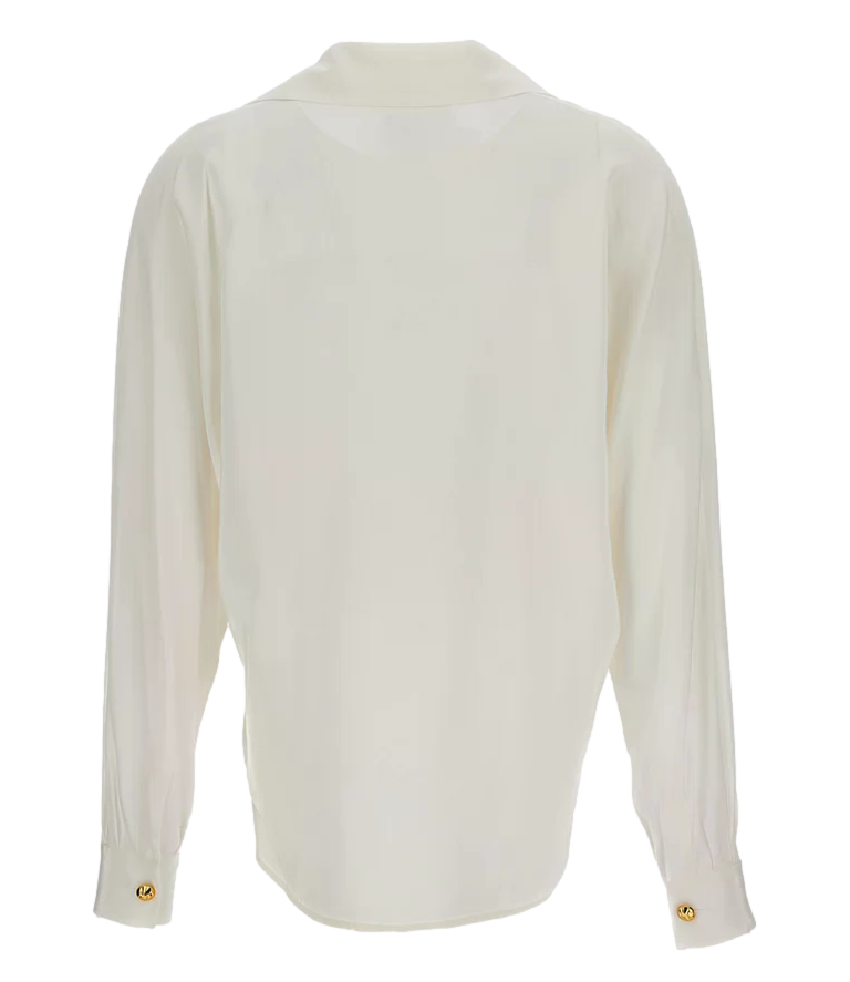 Mstaia Camicia in crepe de chine bianca