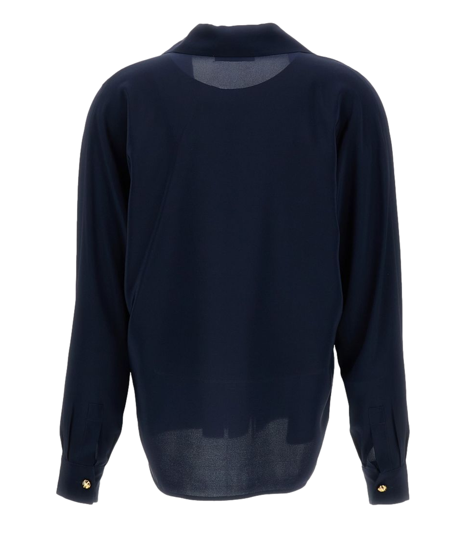 Mstaia Camicia in crepe de chine blu