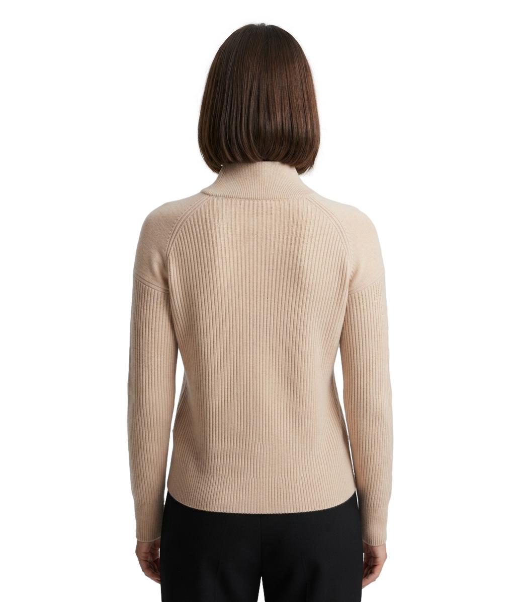Max Mara Studio Pullover Msteducata beige collo alto